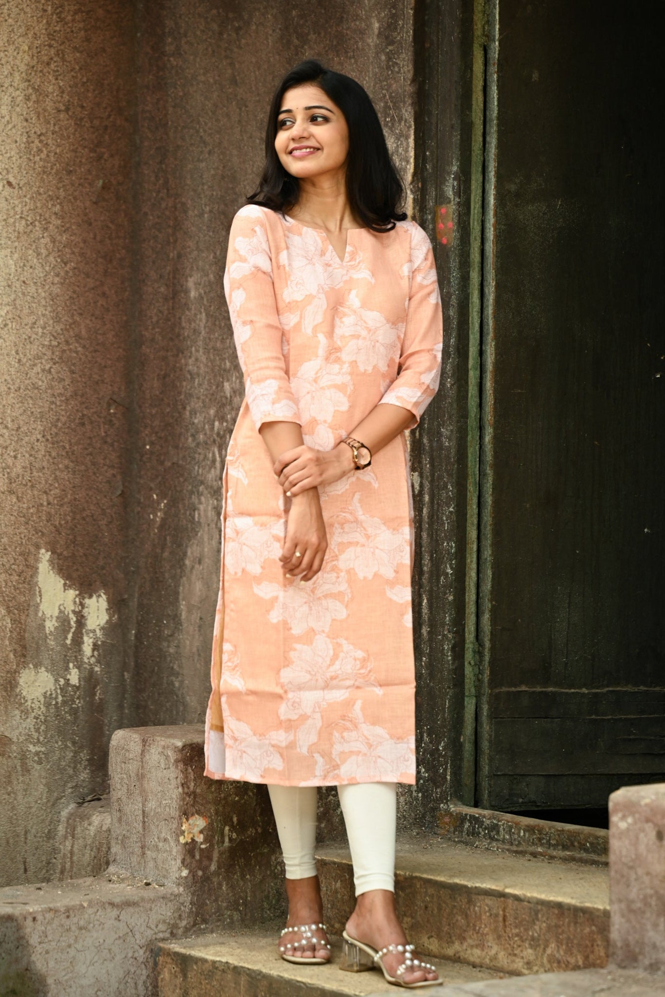 Apricot Aura Kurti