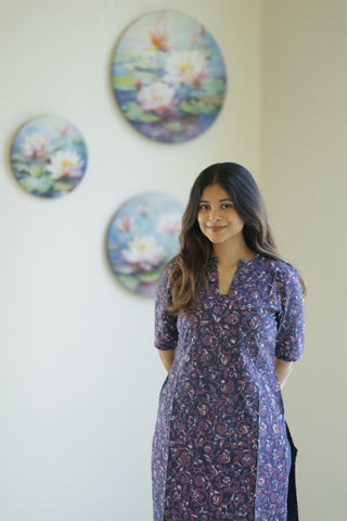 Blue Cotton KurtaSet
