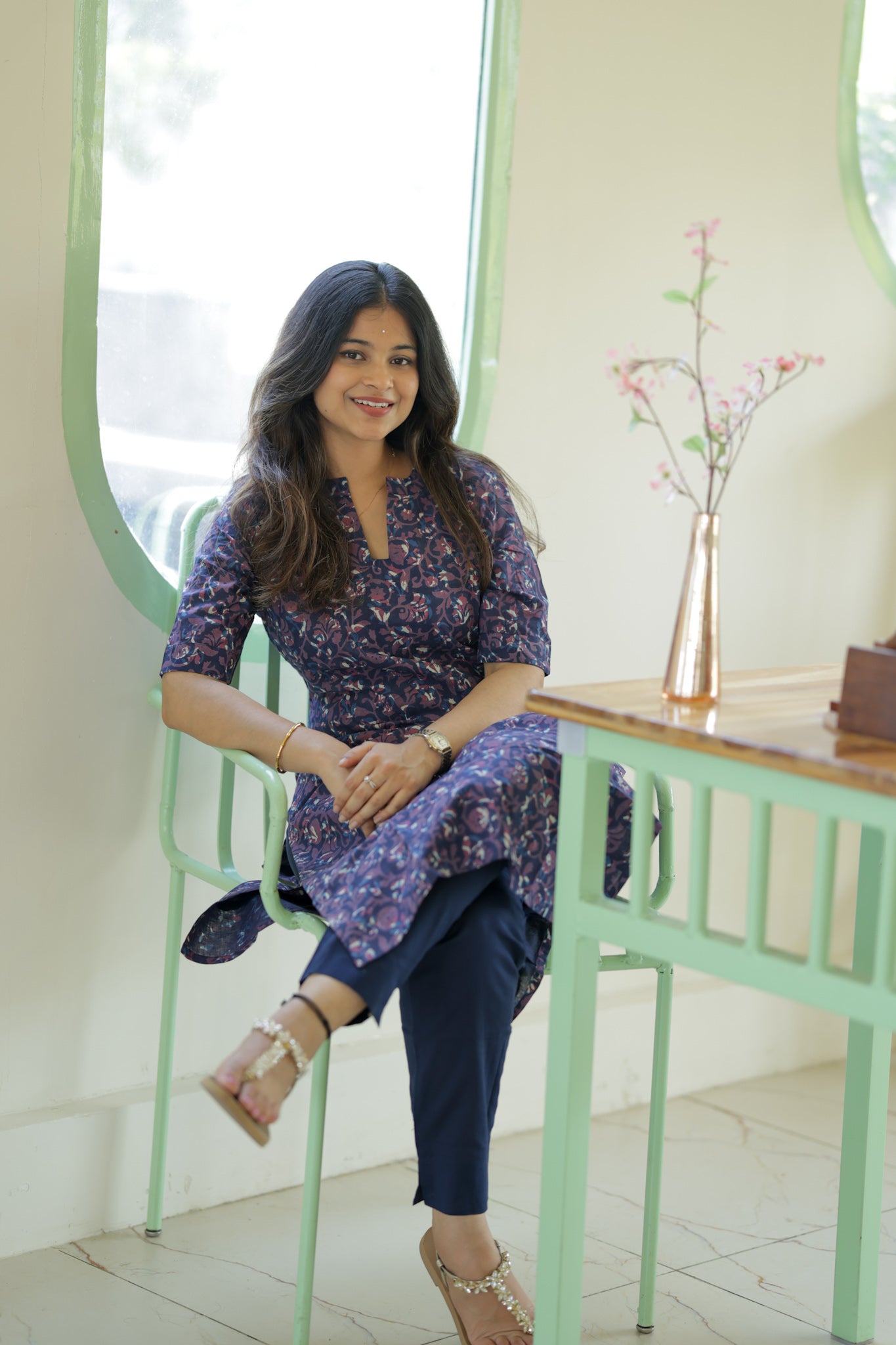 Blue Cotton KurtaSet