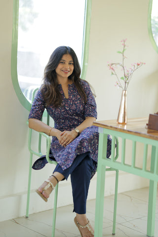 Blue Cotton KurtaSet