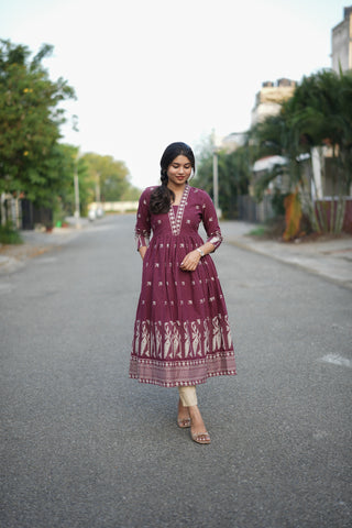Maroon Muse maxi