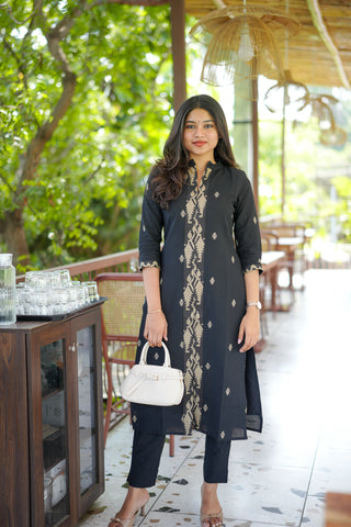 Signature Black Kurta set