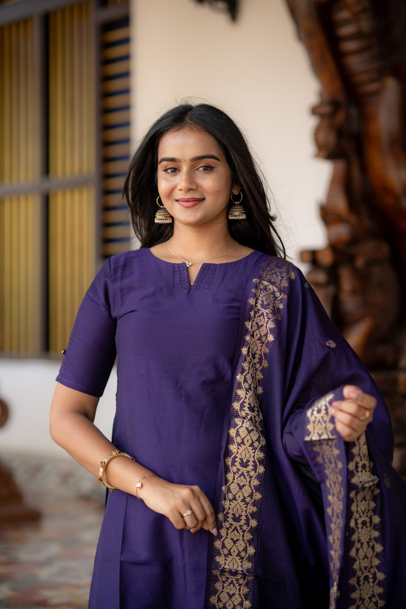 Violet Dusk Rawsilk 3 pc suit