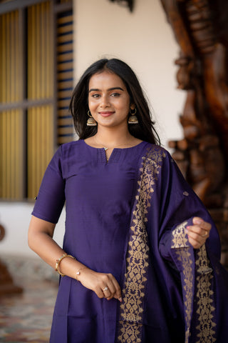 Violet Dusk Rawsilk 3 pc suit