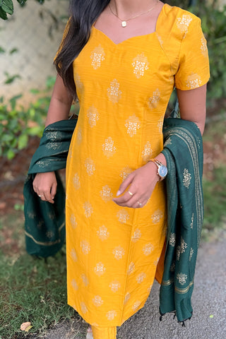 Yellow and green 3 piece suit