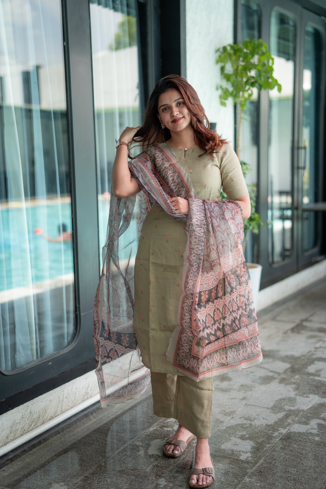 Earthy Serenity Linen 3 piece suit