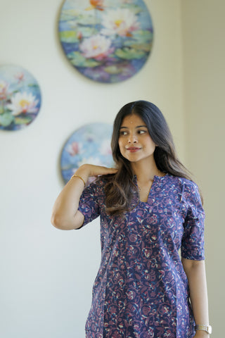Blue Cotton KurtaSet