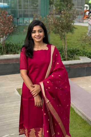 Silk Kurti and dupatta