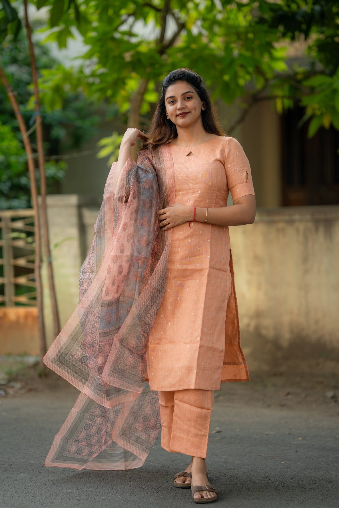 Peach Blossom Linen 3 Piece suit