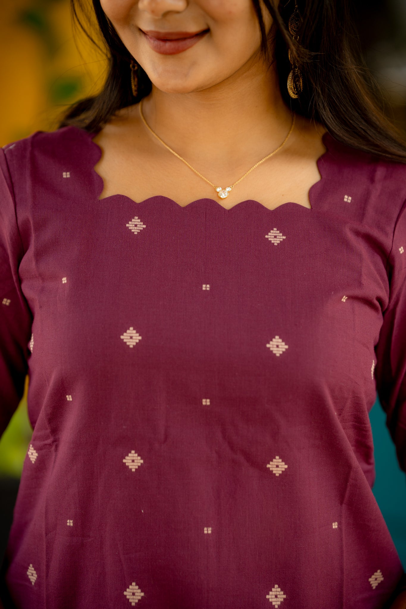 Plum Serenade handloom Coords