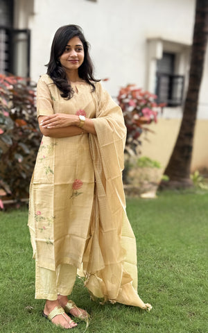Tissue silk kurti and dupatta