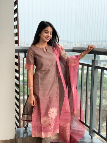 Rosy dusk ombre 3 piece suit