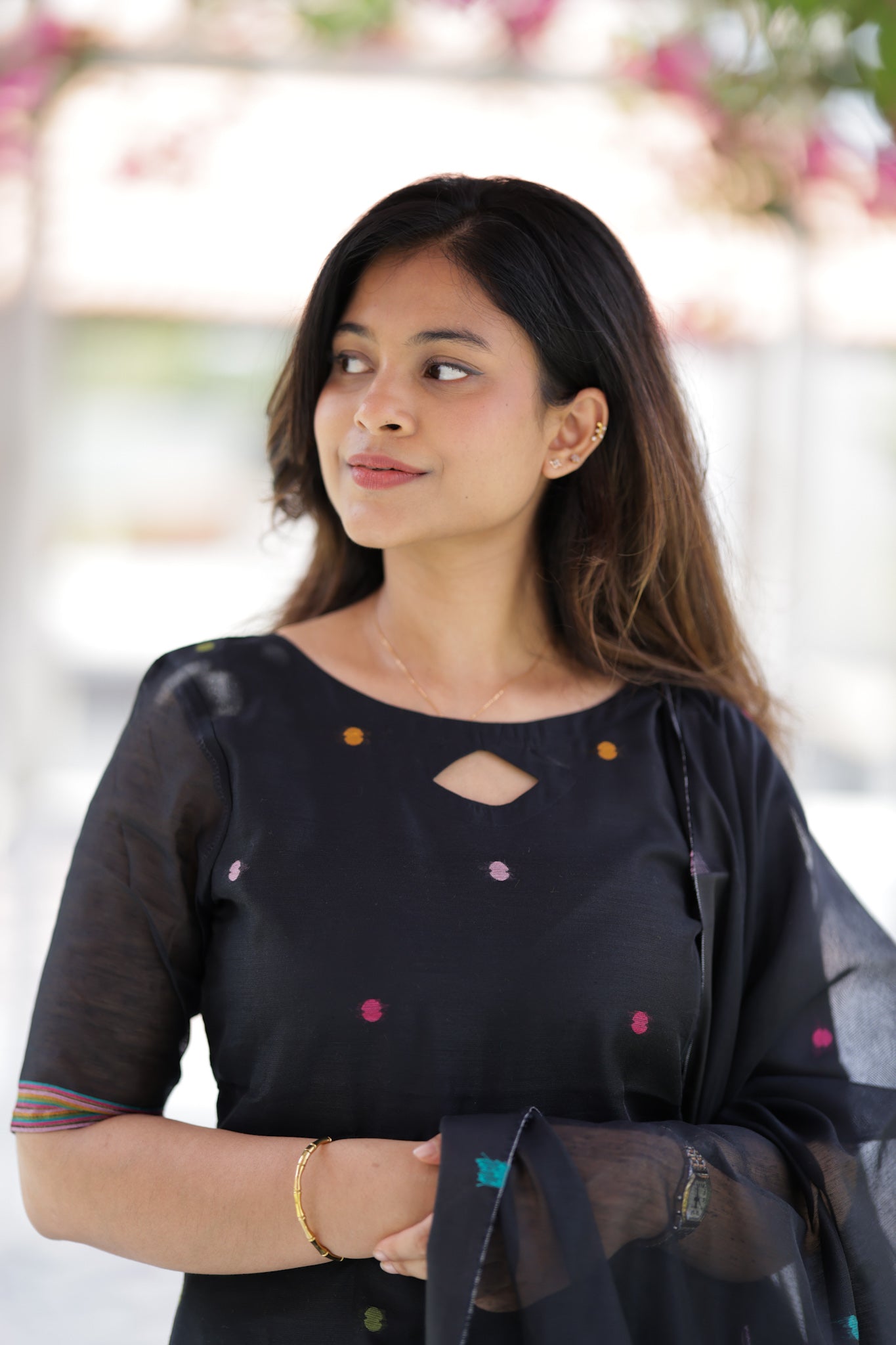 Black tissue silk 3 piece suit