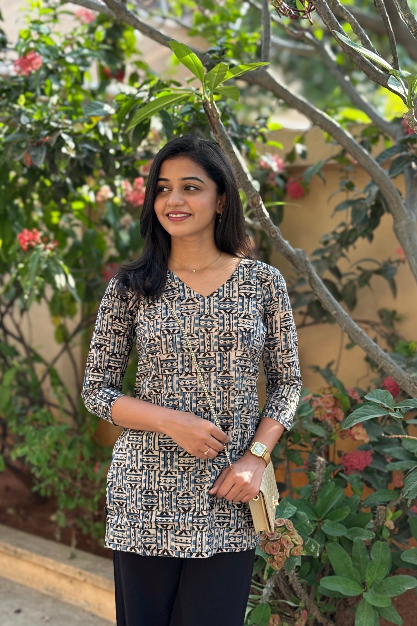 Blue Short Kurti