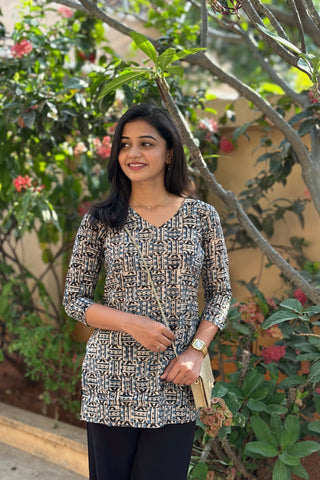 Blue Short Kurti