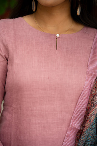 Pink Linen 3 Piece Suit