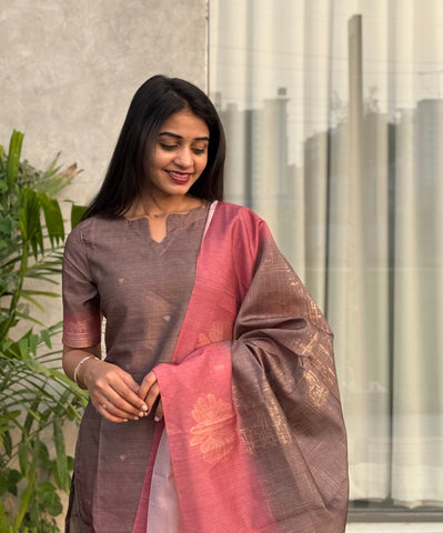 Rosy dusk ombre 3 piece suit